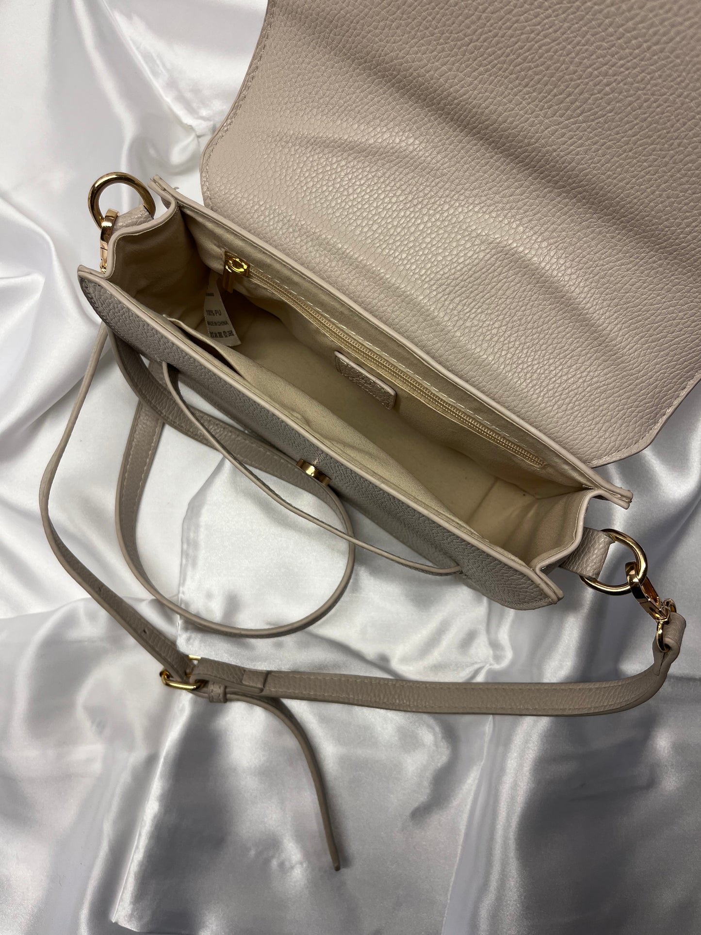 Leather Handbag Beige