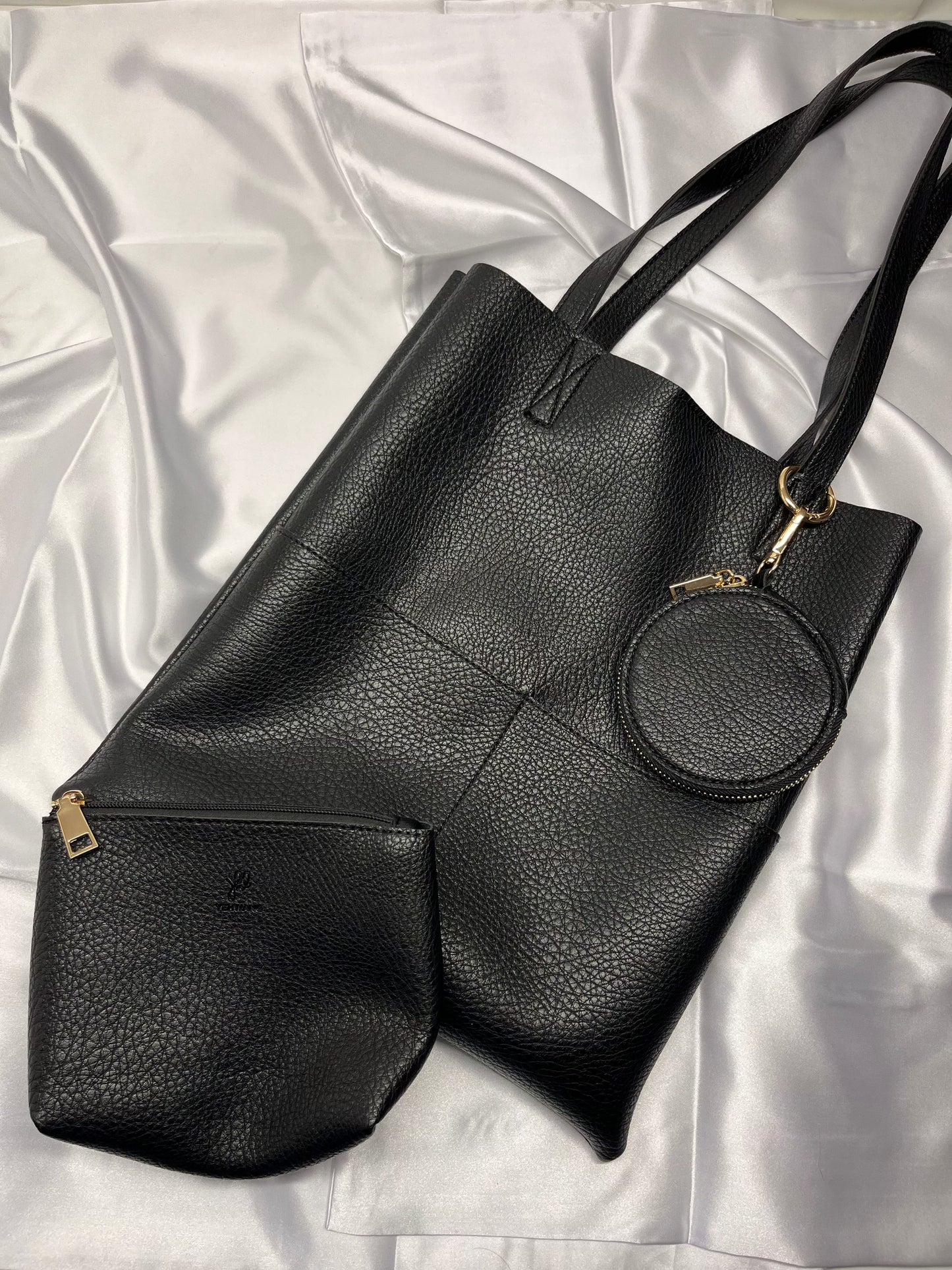 Leather Shopper Black